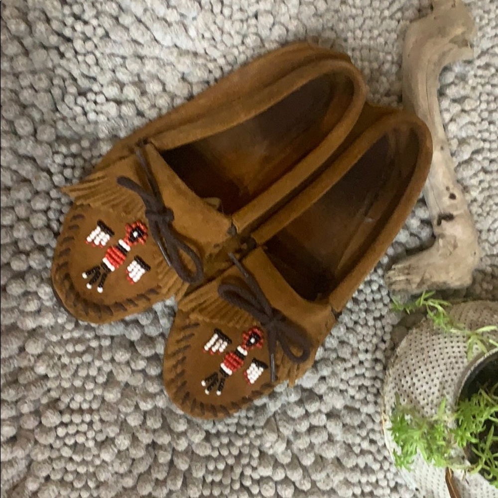 Minnetonka moccasins genuine leather